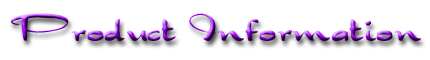 Text image - PRODUCT INFORMATION